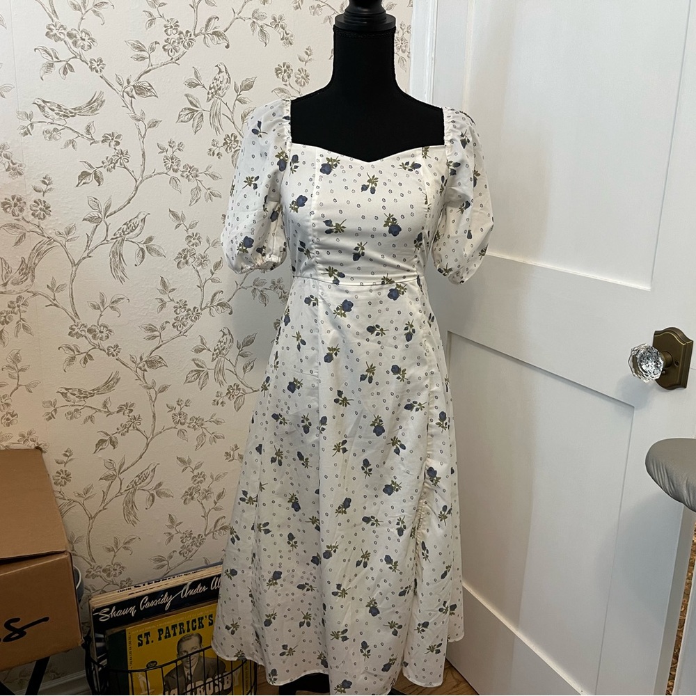 Regency/70s Empire Waist Floral Dress